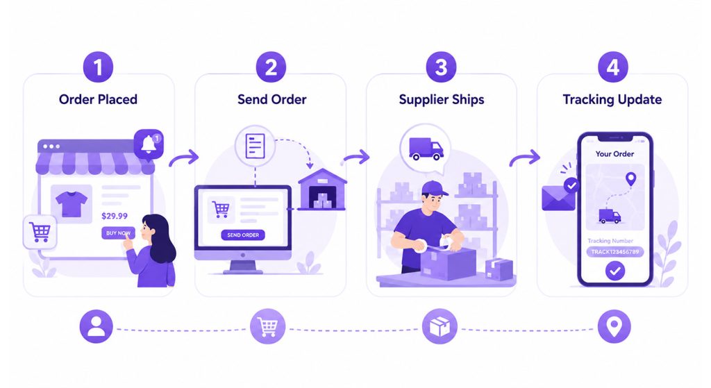 How the Dropshipping Fulfillment Process Works